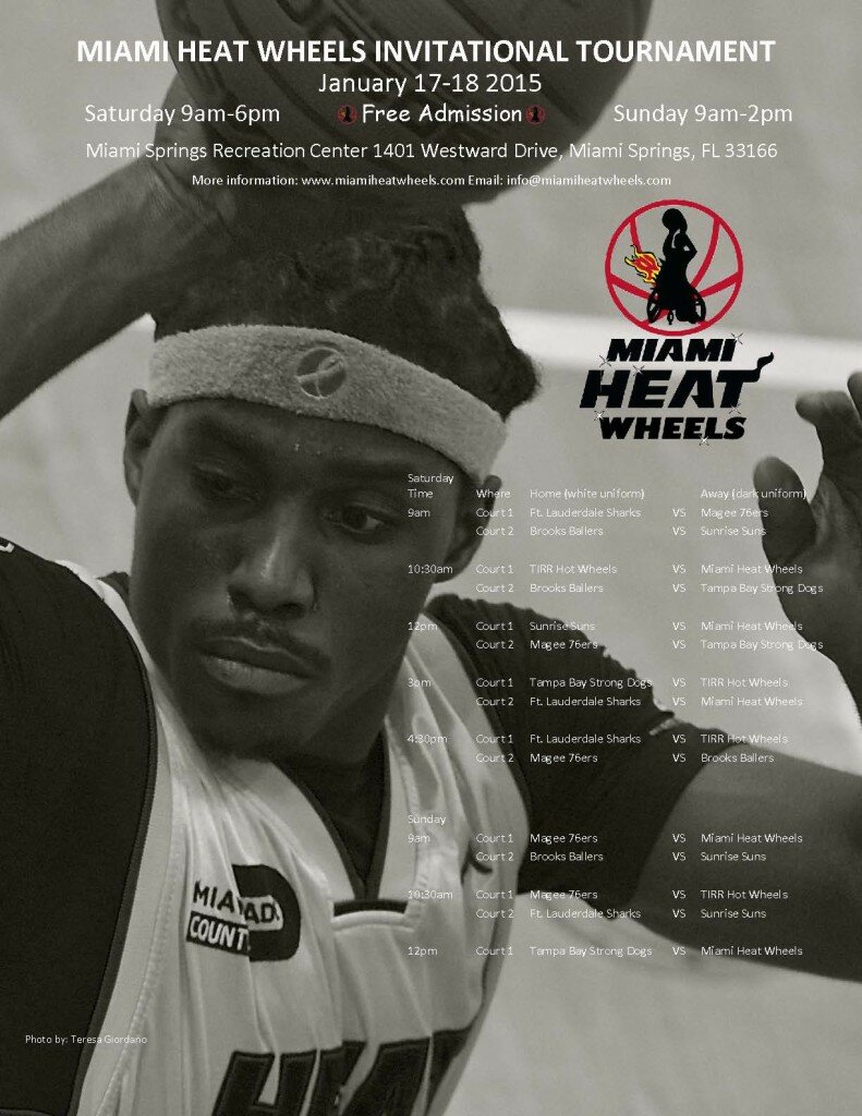 Miami Heat Wheels Wheelchair Basketball Tournament 2015